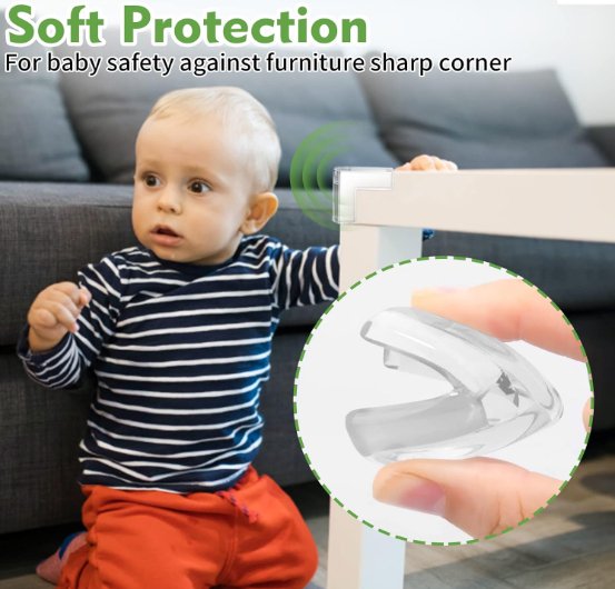 10pcs Baby Safety Silicone Protector | Table Corner Edge Protection Covers & Electric Socket Guards - Flameira