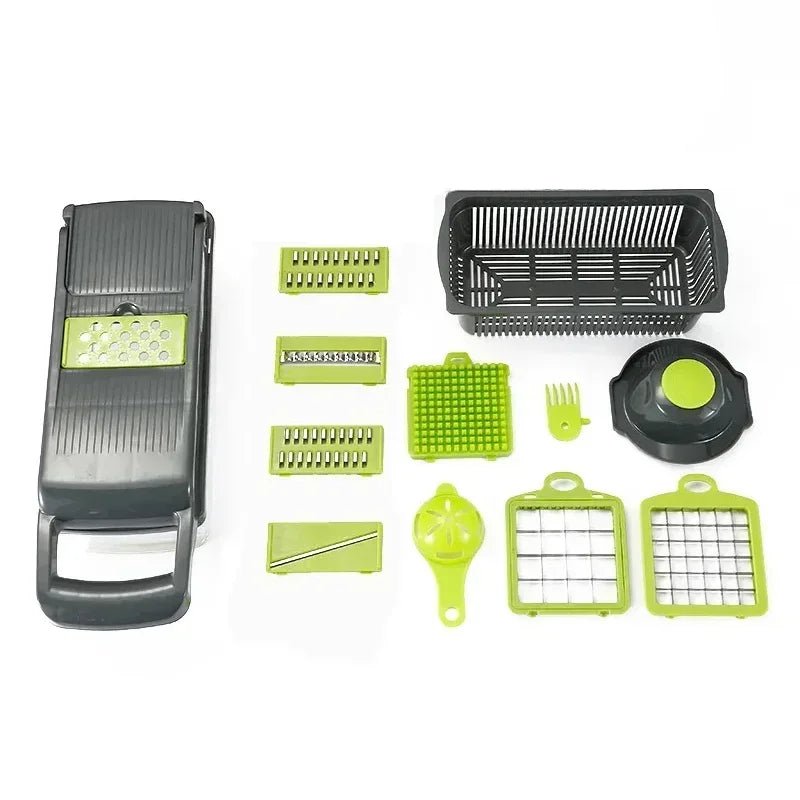 14 - in - 1 Multifunctional Vegetable Chopper & Slicer - Food Grate, Dicer, Cutter for Kitchen - Flameira