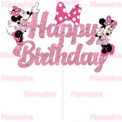 Disney Minnie Mouse Cake Topper | Party Cake Decorations for Kids' Birthday & Baby Shower