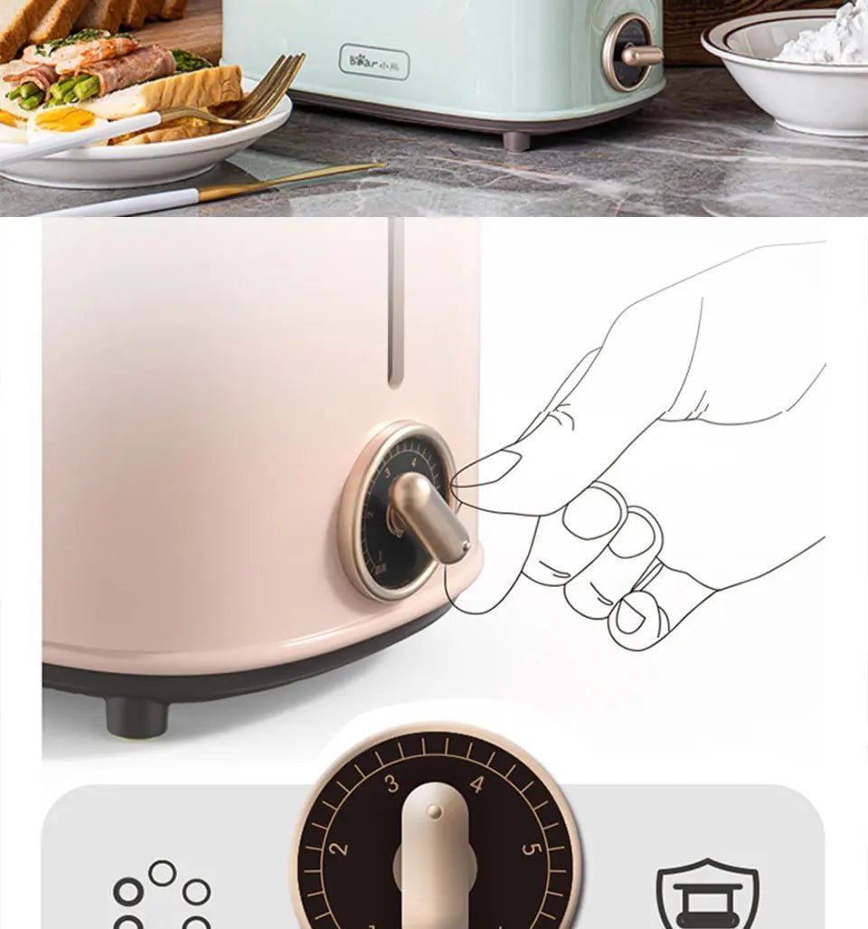 Electric Toaster for Sandwiches & Waffles | 220V Mini Oven & Hot Air Convection for Toasted Bread - Flameira