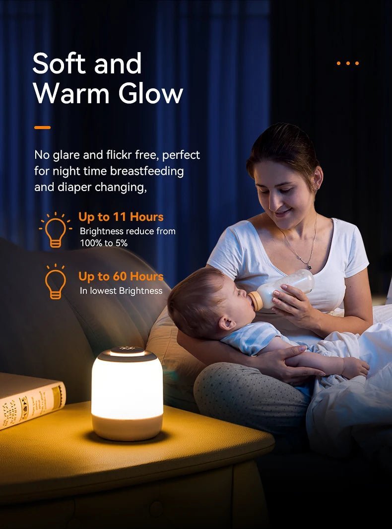 LED Night Light Touch Lamp – Portable Bedside & Table Lamp with Touch Sensor for Bedroom, Desk, Kids Gifts - Flameira