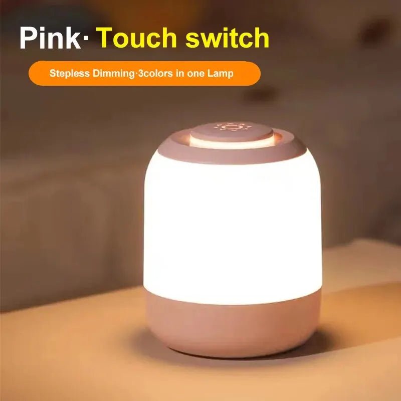 LED Night Light Touch Lamp – Portable Bedside & Table Lamp with Touch Sensor for Bedroom, Desk, Kids Gifts - Flameira