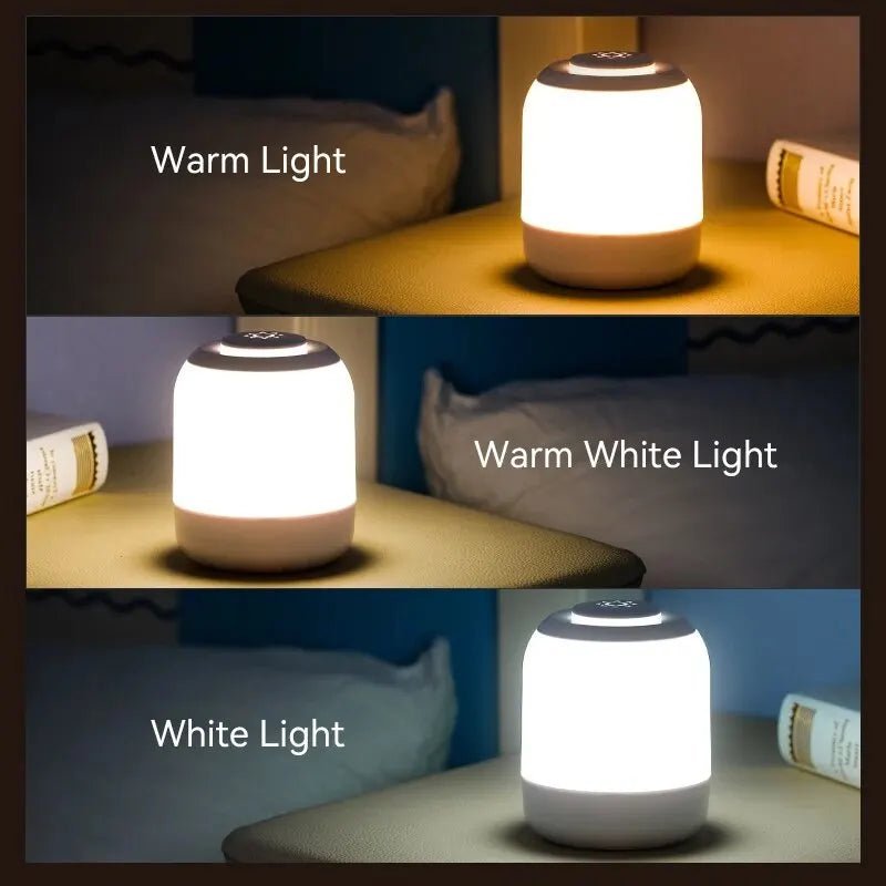 LED Night Light Touch Lamp – Portable Bedside & Table Lamp with Touch Sensor for Bedroom, Desk, Kids Gifts - Flameira