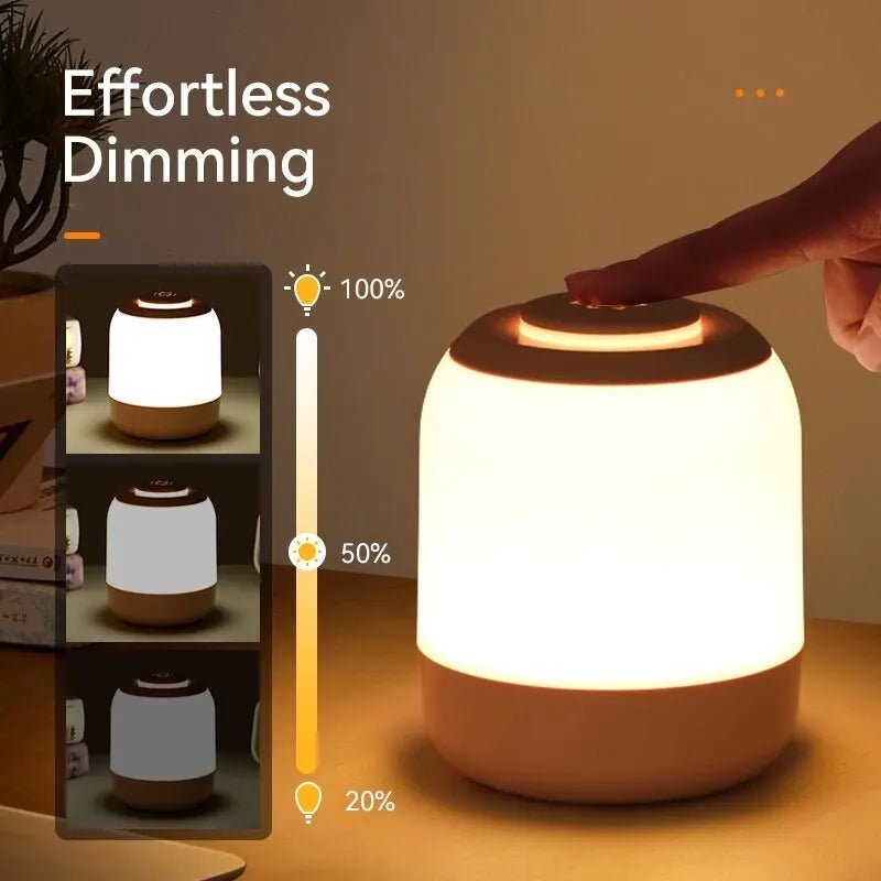 LED Night Light Touch Lamp – Portable Bedside & Table Lamp with Touch Sensor for Bedroom, Desk, Kids Gifts - Flameira