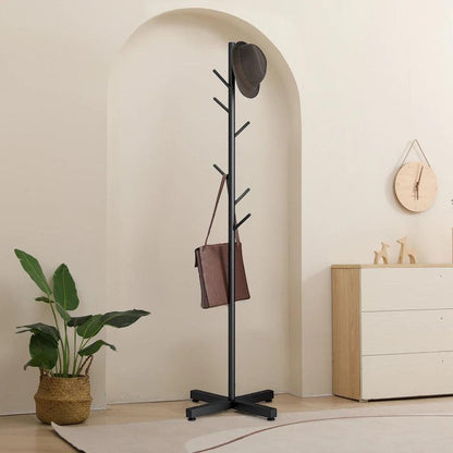 Luxury Floor Coat Rack – 7 Hooks for Stylish Home Organization - Flameira