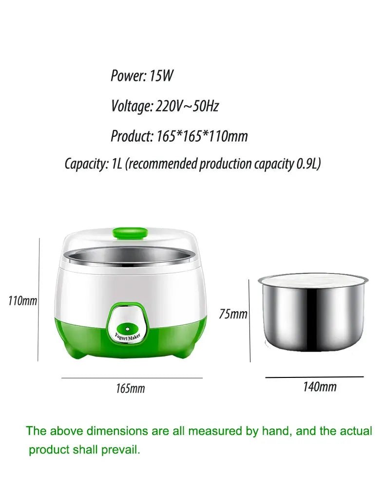 Mini Automatic Yogurt Maker - DIY Kitchen Appliance with Stainless Steel Tank - Flameira