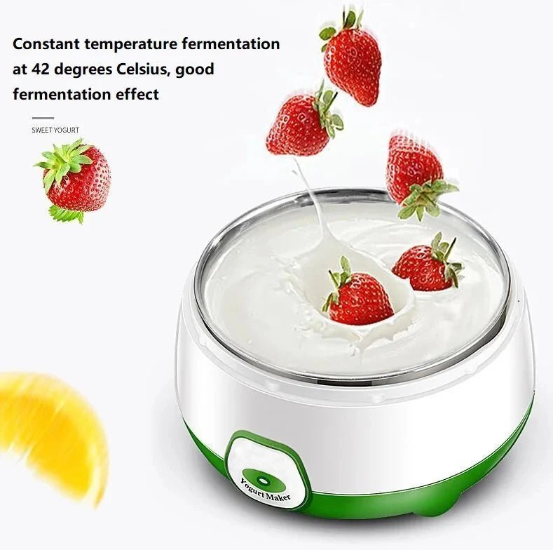 Mini Automatic Yogurt Maker - DIY Kitchen Appliance with Stainless Steel Tank - Flameira