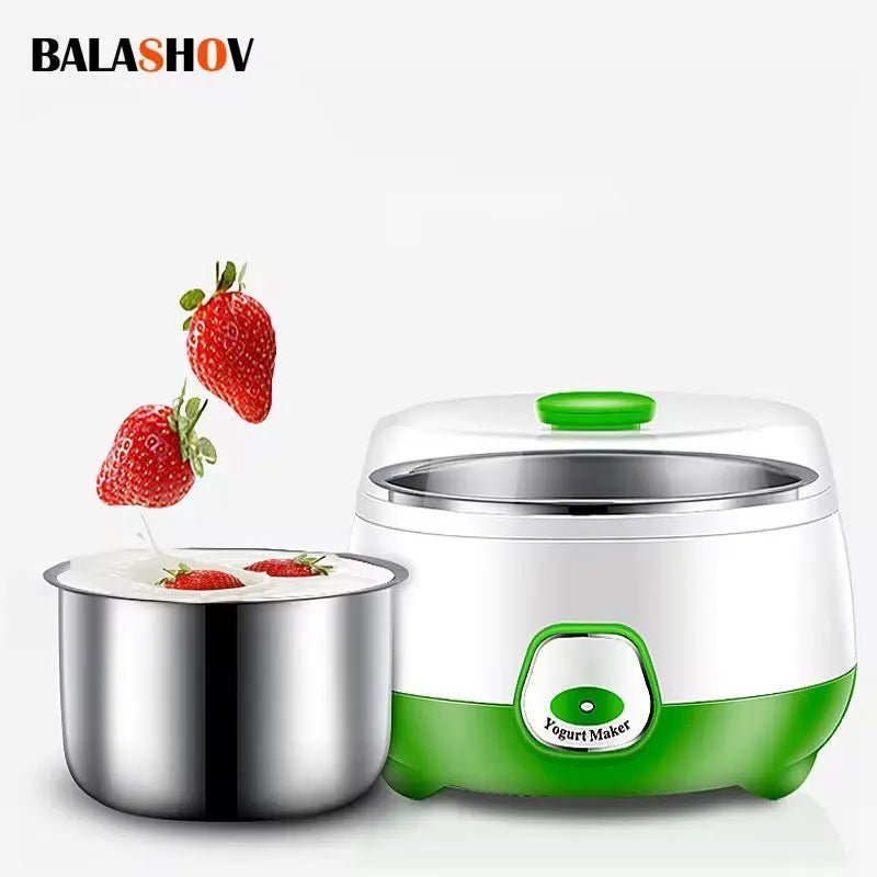 Mini Automatic Yogurt Maker - DIY Kitchen Appliance with Stainless Steel Tank - Flameira