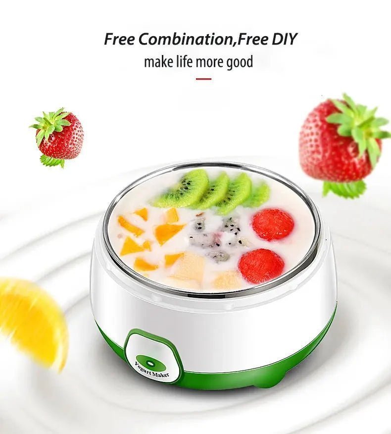 Mini Automatic Yogurt Maker - DIY Kitchen Appliance with Stainless Steel Tank - Flameira