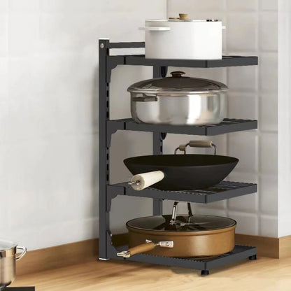 Multi - Layer Kitchen Sink Storage Rack | Adjustable Cooker & Pot Rack for Home Stovetop & Cabinets - Flameira