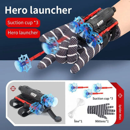 New Spiderman Action Figure Set | Anime Characters Role Play Glove Launcher & Wrist Toy for Kids - Flameira