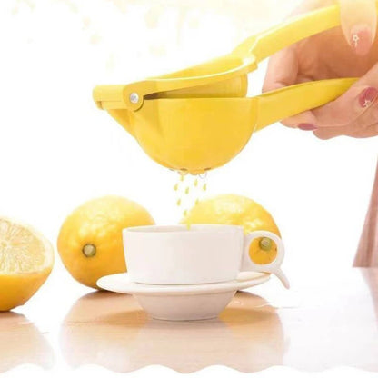 Portable Manual Lemon Squeezer - Aluminum Alloy Hand Press Juicer for Kitchen | Easy Fruit Juicer - Flameira