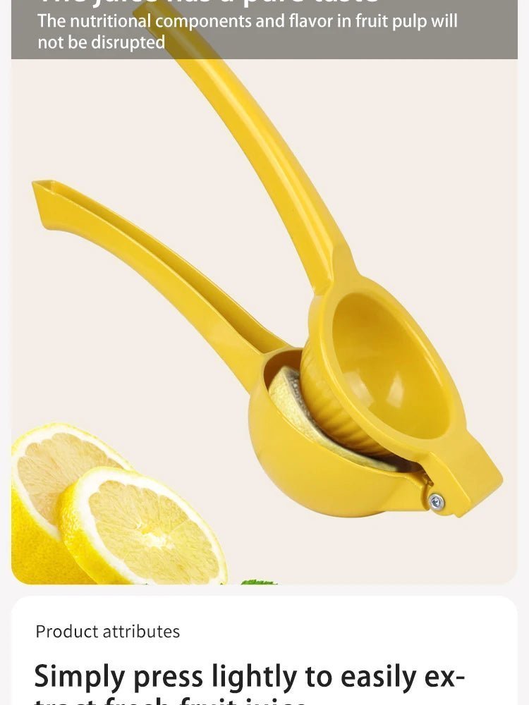 Portable Manual Lemon Squeezer - Aluminum Alloy Hand Press Juicer for Kitchen | Easy Fruit Juicer - Flameira