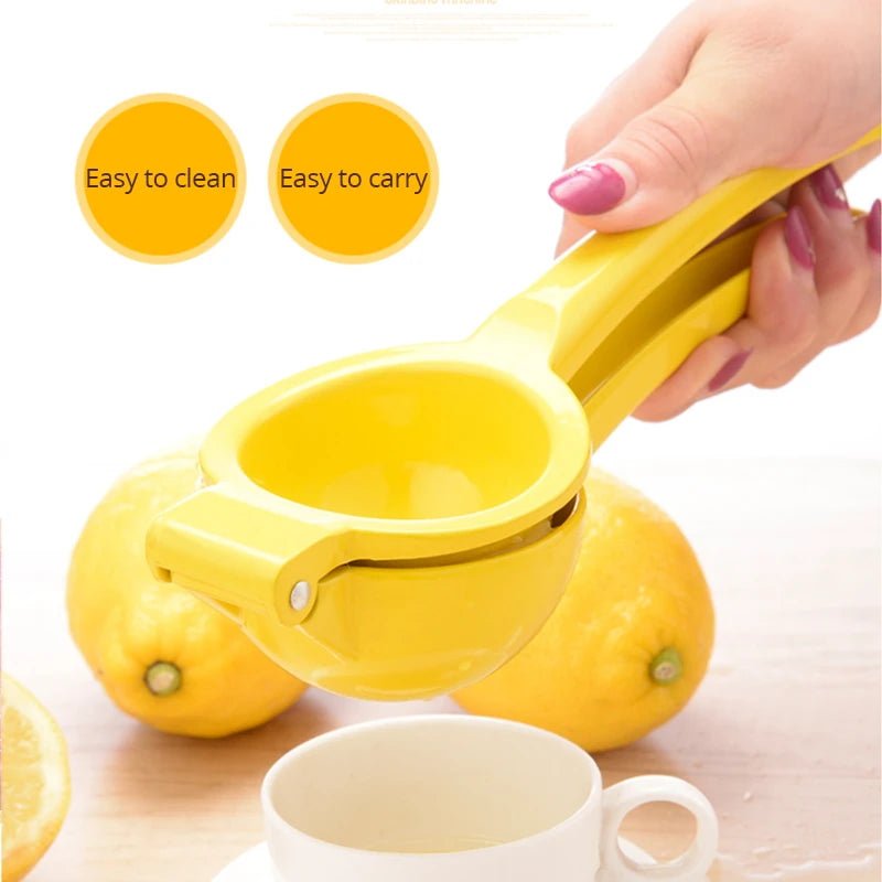 Portable Manual Lemon Squeezer - Aluminum Alloy Hand Press Juicer for Kitchen | Easy Fruit Juicer - Flameira