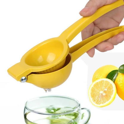 Portable Manual Lemon Squeezer - Aluminum Alloy Hand Press Juicer for Kitchen | Easy Fruit Juicer - Flameira