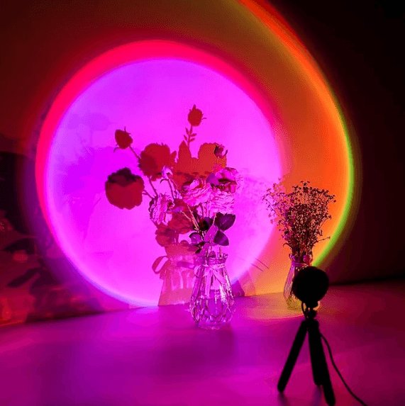 Rainbow Sunset Projector – Vibrant Mood Lighting for Any Room - Flameira