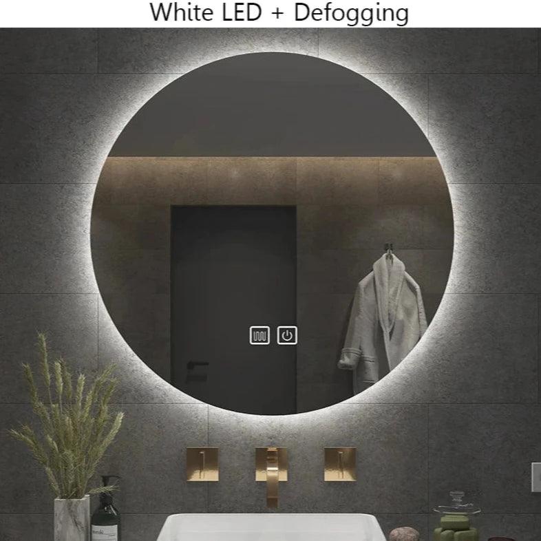 Round Smart Mirror LED Bathroom – Modern LED Lighting - Flameira