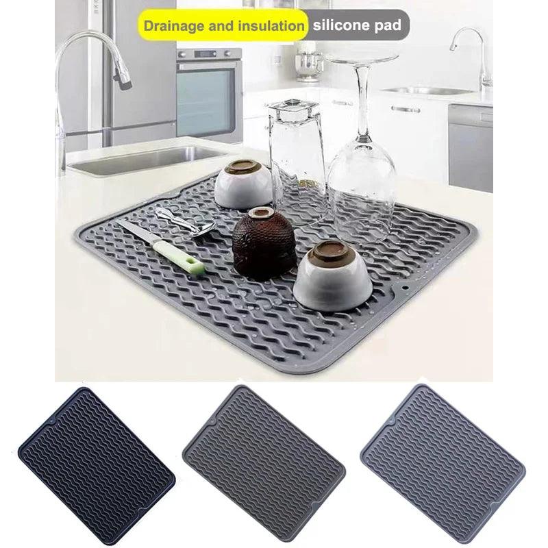 Heat-Resistant Silicone Drying Mat – Non-Slip Kitchen Accessory - Flameira