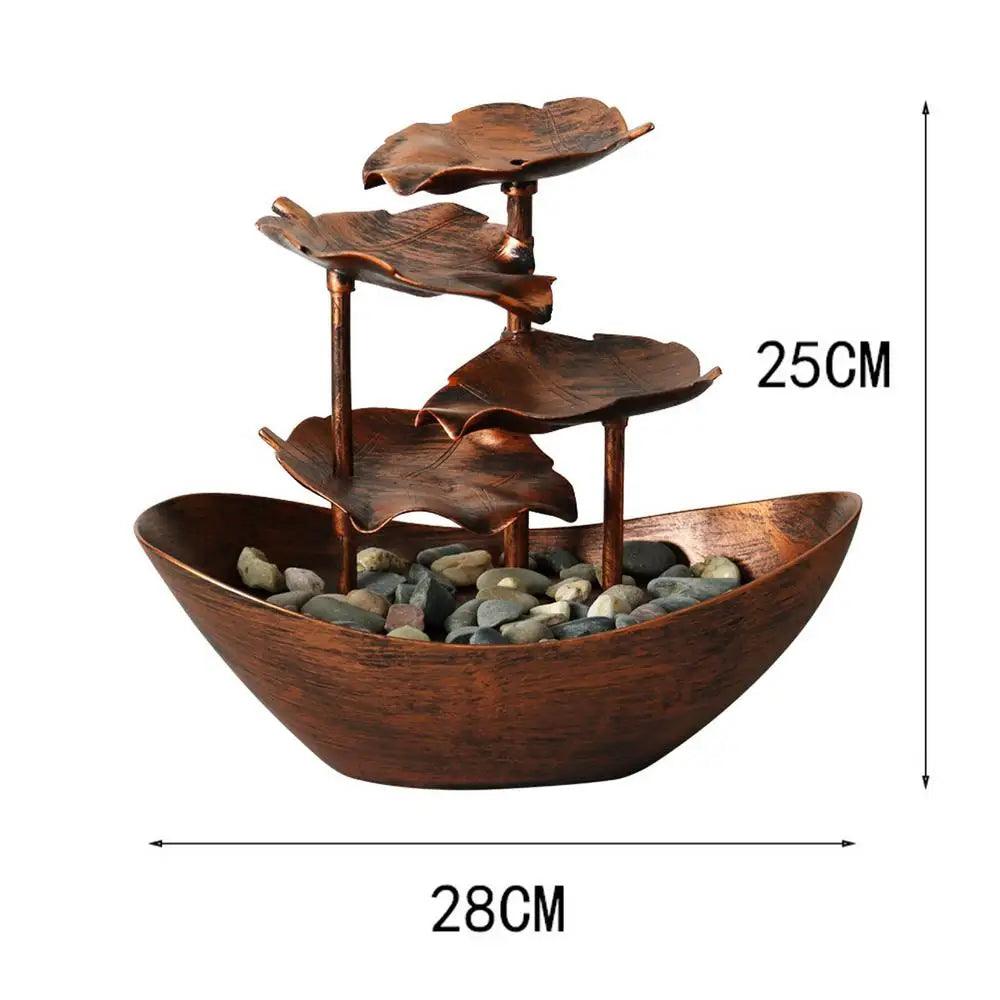 Tabletop Fountain Waterfall – Indoor Relaxation Decor - Flameira