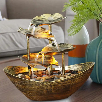 Tabletop Fountain Waterfall – Indoor Relaxation Decor - Flameira